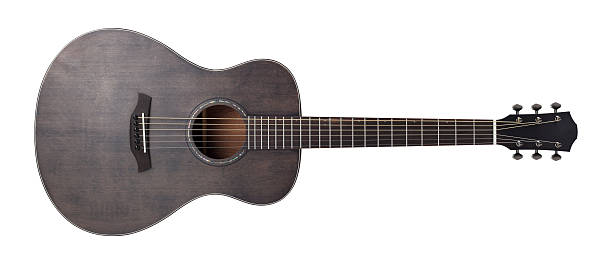 istock Musical instrument - Front view folk acoustic guitar isolated 2221433581