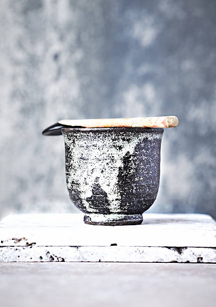 istock Tea culture. Traditional, handcrafted ceramic. Close up. 2221446273