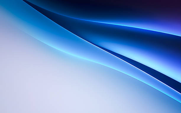 istock Smooth and elegant blue gradient curves flowing across a light background with soft highlights 2221454974