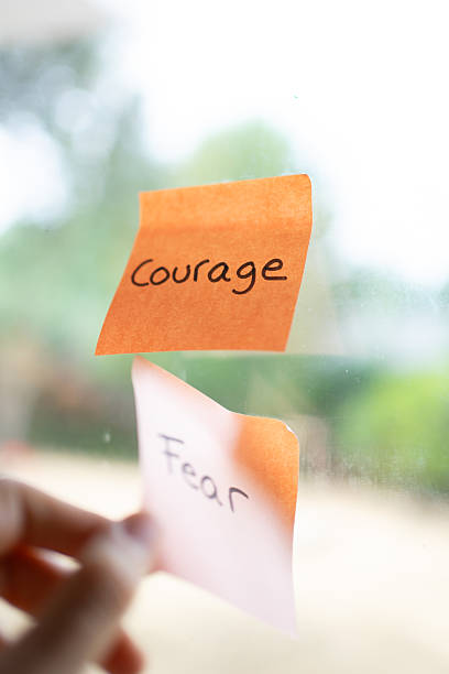 istock Courage overcoming fear, positive mindset for success 2221459312