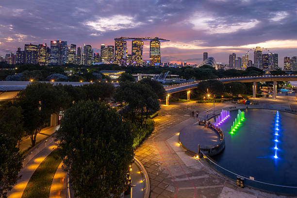 istock Beautiful twilight at Marina Barrage, Singapore 2221471339