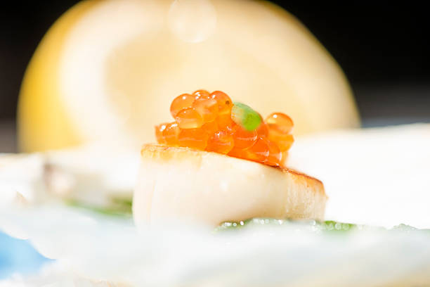 Delicious Scallop with sea asparagus
