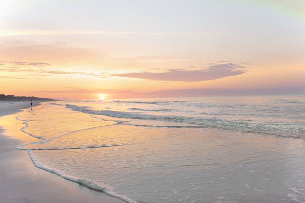 istock Beach Scene at Sunrise-Hilton Head, South Carolina 2221474840