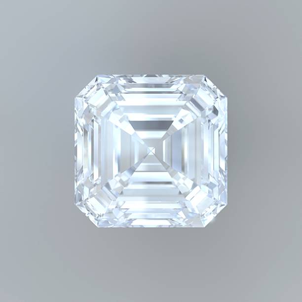 istock Luxury diamond Asscher Cut  top view 2221478405