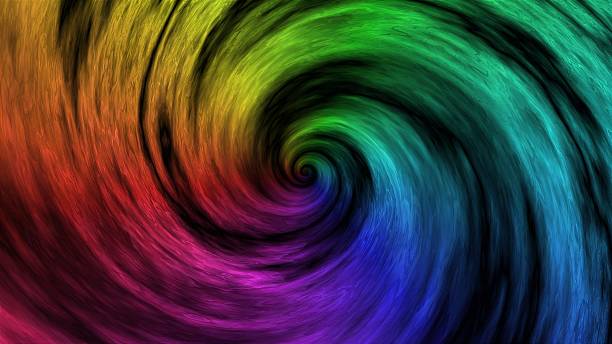 A mesmerizing tie-dye style background with a colorful spiral pattern in vibrant rainbow hues and a soft texture