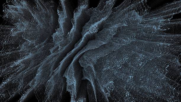 istock Blue and black abstract background of a digital burst. Technology and chaotic concepts 2221485603