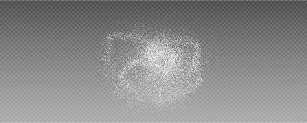 istock Christmas glowing bokeh confetti light and glitter texture overlay for your design. Frosting effect sugar, salt and flour for baking, with powder white and isolated on transparent background. 2221488276