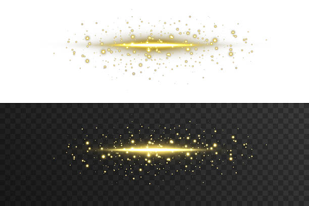 kuvapankkikuvitukset aiheesta bright golden stripe with linear glow, motion blur and smooth lighting. useful for cinematic transitions, tech overlays, party lights or fantasy graphic compositions. - rinnakkaiset keltaiset viivat