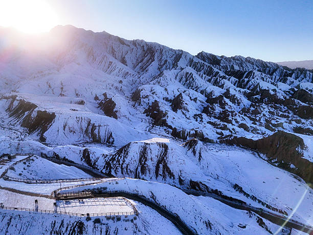 istock Magnificent Scenery of Snowy Mountain Gorge 2221491912