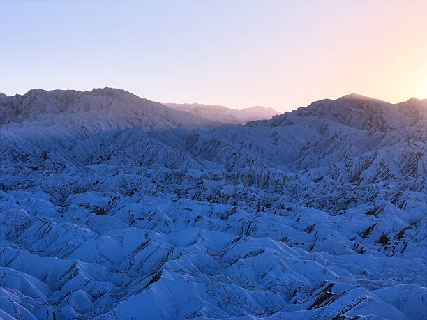 istock Magnificent Scenery of Snowy Mountains at Sunset 2221492066
