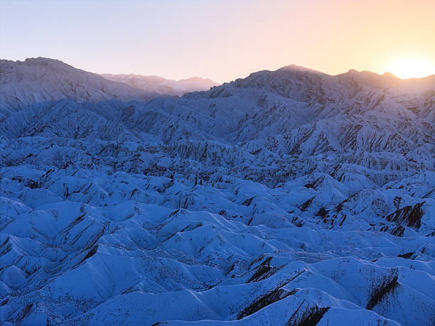 istock Magnificent Scenery of Snowy Mountains at Sunset 2221493106