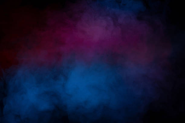 istock Purple and blue steam on a black background. 2221507884
