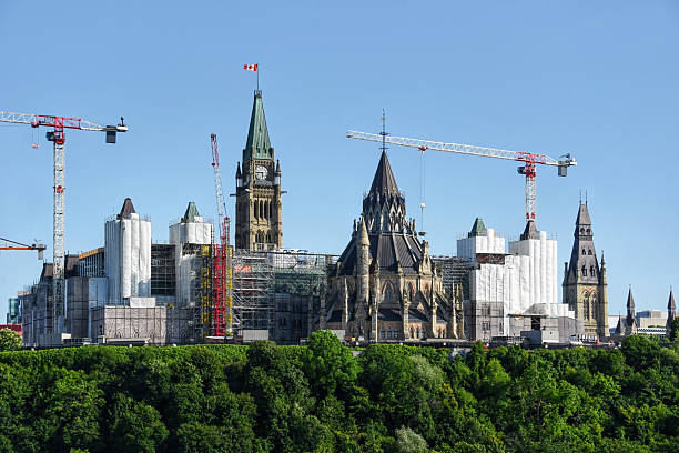 Parliament Buildings in Ottawa under renovation