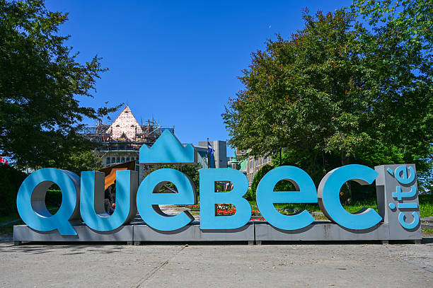 istock Quebec city sign for tourists 2221530482