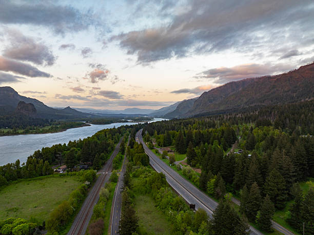 istock Aerial Drone Columbia River Gorge Oregon. 2221535566