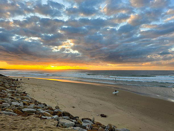 Sunrise over the ocean, background with copy space