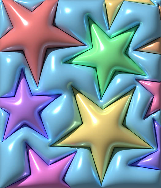 Christmas Seasonal Lights Blurred Abstract Background Stars