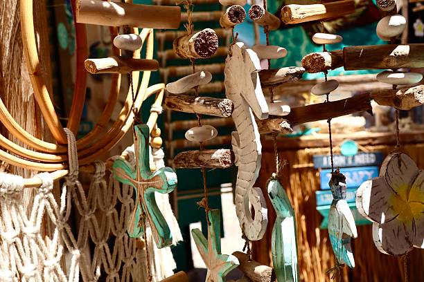 istock Handmade beach-themed wooden decorations 2221541885