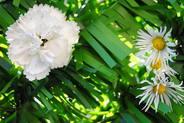 Natural and artificial together in  the garden