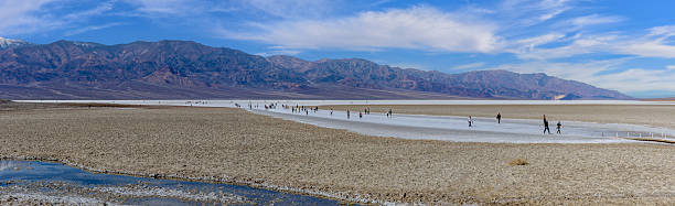 The badlands in Death Valley National Park in California, the lowest and hottest place on earth.