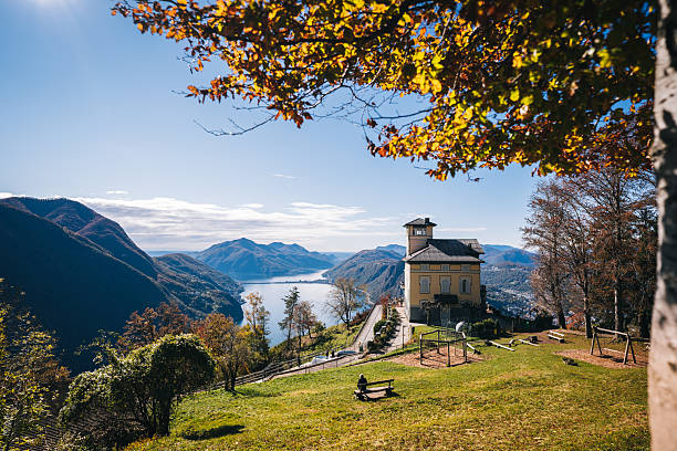 istock Viewpoint above Lake Lugano in autumn 2221557812