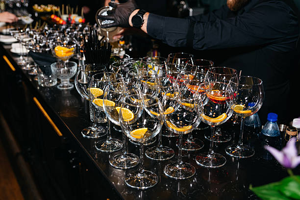 istock Bartender preparing cocktails at event bar. 2221561111