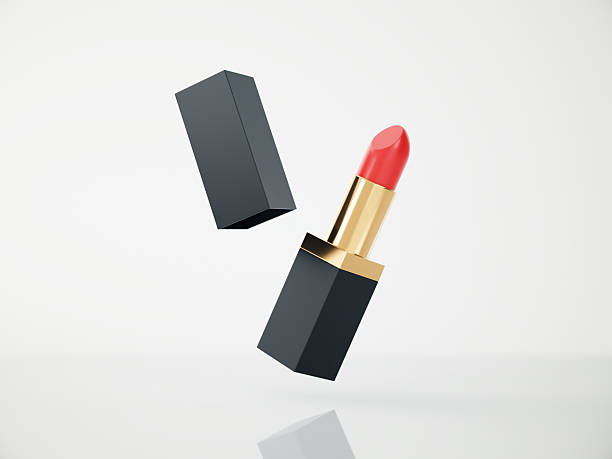 istock Red Lipstick Close Up on White Background 2221568820