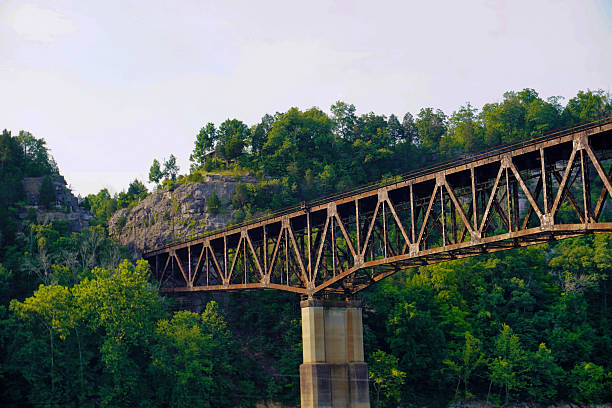 istock Historic Railway Bridge Spanning Lush Green Landscape 2221571986