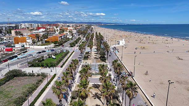 istock Las Arenas Beach At Valencia In Valence Community Spain. 2221573406