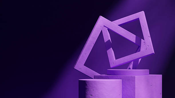 Cyber structure made of metal blocks with translucent edges. On this structure a lot of different rare elements merging with metal blocks surface, 3D render.