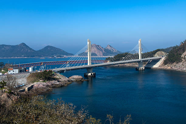 istock suspension bridge on the sea 2221592606