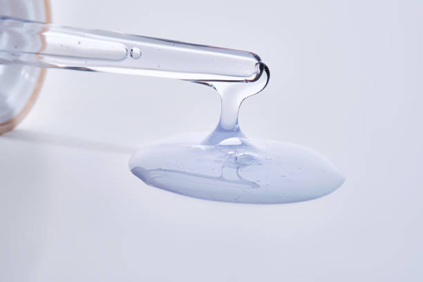 istock Pipette with delicate blue serum close-up. 2221598774