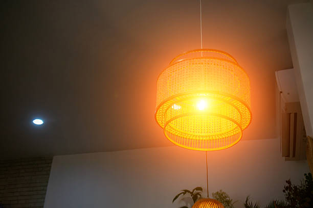 istock Elegant Rattan Pendant Light Fixture Design 2221604098