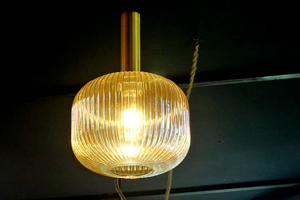 istock Vintage lamp hanging with dark ceiling background 2221608866