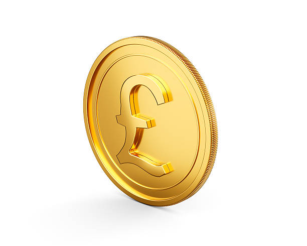 istock 3d Golden Shiny Rounded British Pound Coin Isolated On White Background 3d Illustration 2221609963