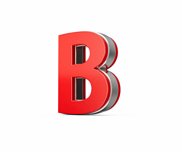 Vibrant Red Capital Letter B Gleams With Its Sleek Design Bold Font With Sharp Edges 3D Illustration
