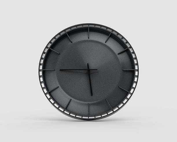 istock A Modern Charcoal Black Wall Clock 05:45 Five Forty Five 5:45 For Modern Interiors 3D Illustration 2221611046