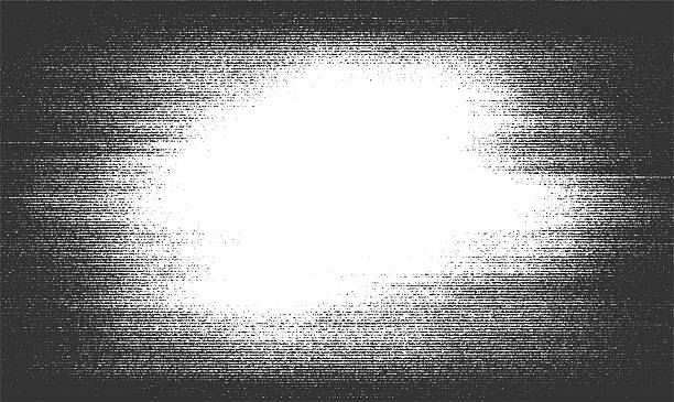 bildbanksillustrationer, clip art samt tecknat material och ikoner med vector halftone texture with horizontal lines and white central burst and vignette effect - vinjettering