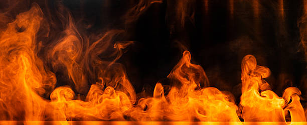 istock Flames are burning in the fireplace 2221616448