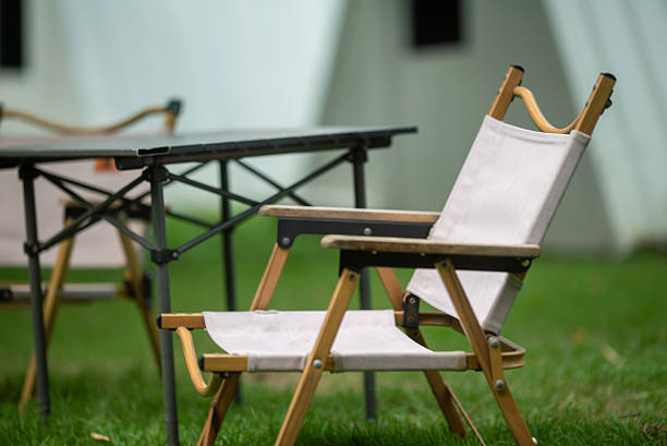 istock Comfortable Outdoor Folding Chair Set-Up 2221616466