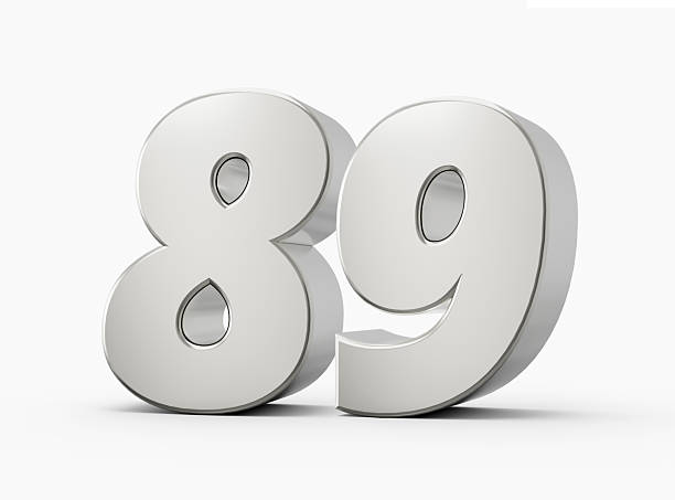 istock Numeral 89, eighty nine, isolated on white background, 3d illustration 2221617189