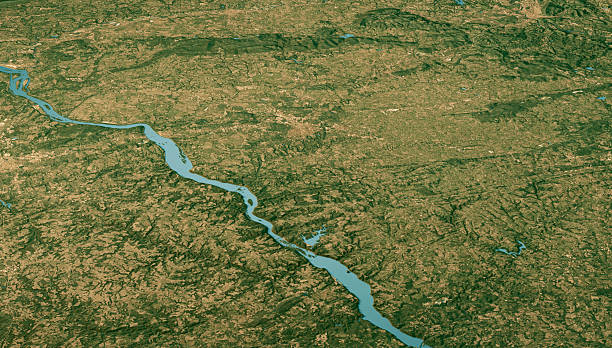 istock Lancaster County PA Satellite Landscape View 3D Render True Color 2221622419