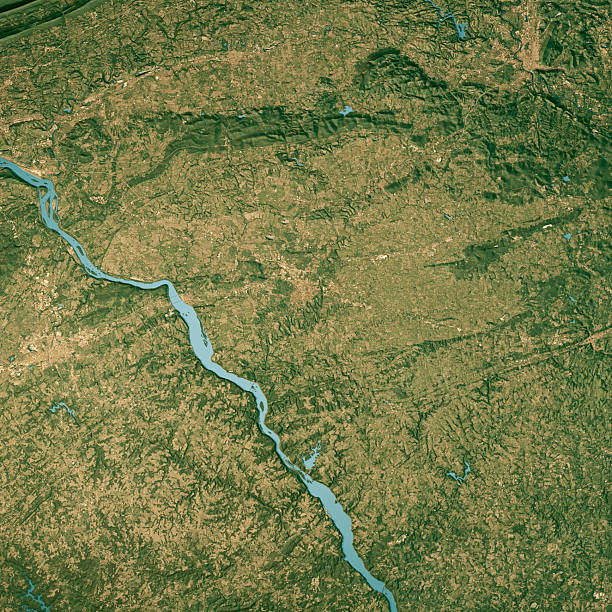 istock Lancaster County PA Satellite Topographic Map 3D Render True Color 2221622523