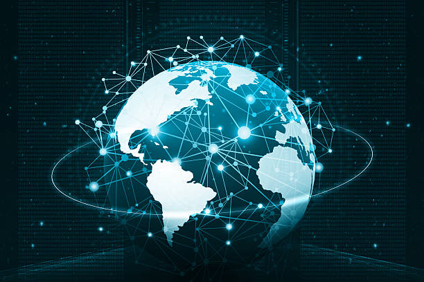 istock Global business communication concept. Internet connection 2221627002