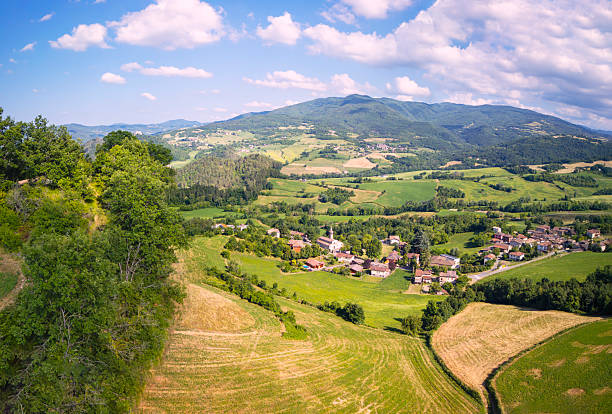 istock Val di Nizza, Oltrepo Pavese drone panorama. Color image 2221631675