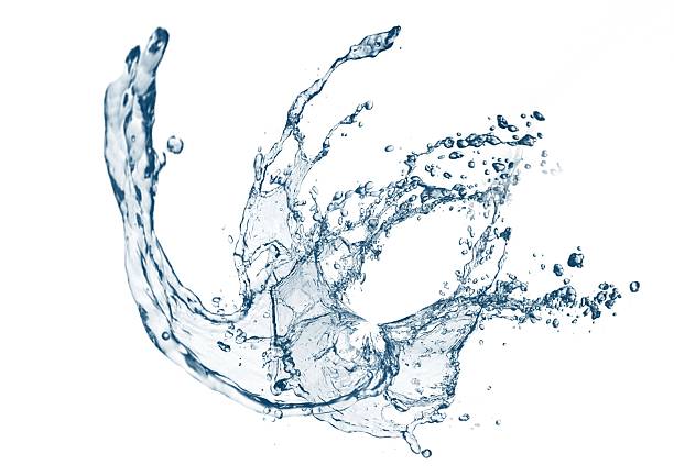 istock 3d illustration of blue water splash 2221631851