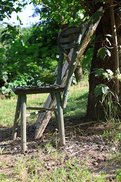Old dilapidated garden chair