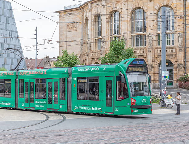 The Freiburg im Breisgau tram system, also known as the Stadtbahn (light rail system), is an electrified tram network that has existed since 1901 and is now operated by Freiburger Verkehrs AG (VAG). The network comprises five Stadtbahn lines that run every 7.5 minutes and form the backbone of public transport in Freiburg.