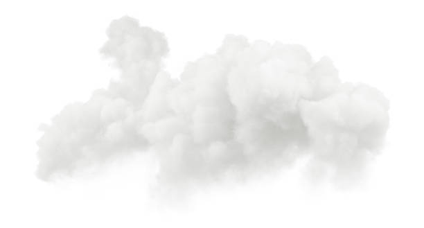 istock Cloud formation landscape graphic cutout on white backgrounds 3d rendering 2221635520