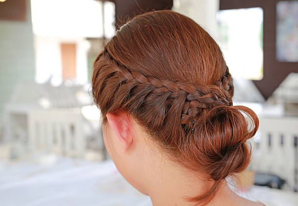istock Rear view of beautiful bridal haircut. 2221637607